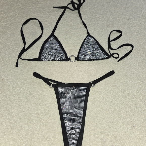 Dolls Kill Black and Silver Sequin Shapewear Set - Picture 5 of 5